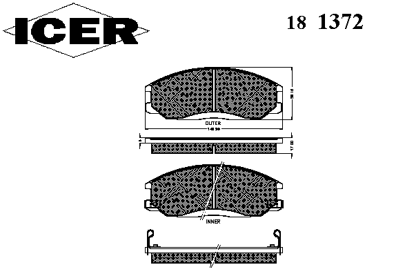 Тормозные колодки ICER 181372