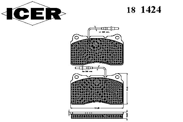 Тормозные колодки ICER 181424