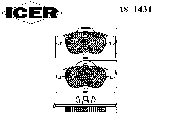 Тормозные колодки ICER 181431