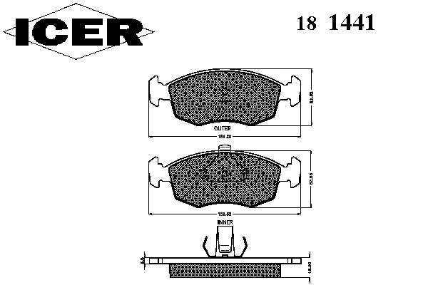 Тормозные колодки ICER 181441