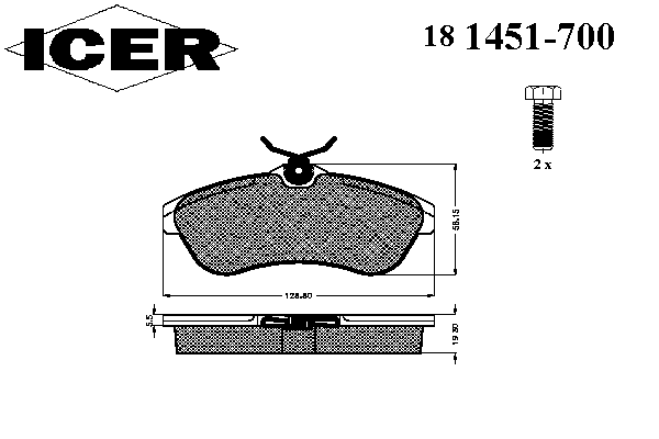 Тормозные колодки ICER 181451-700
