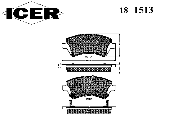 Тормозные колодки ICER 181513