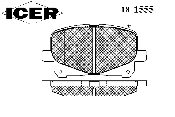 Тормозные колодки ICER 181555