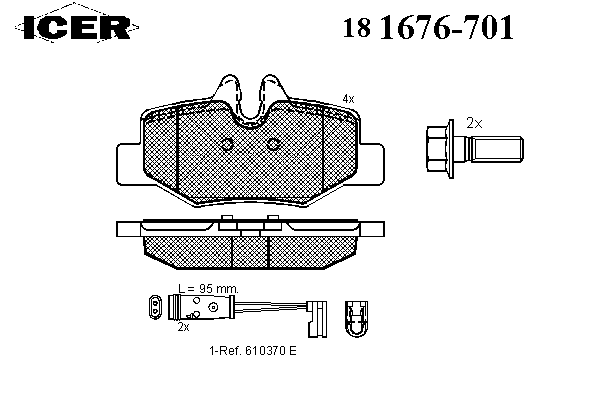 Тормозные колодки ICER 181676-701