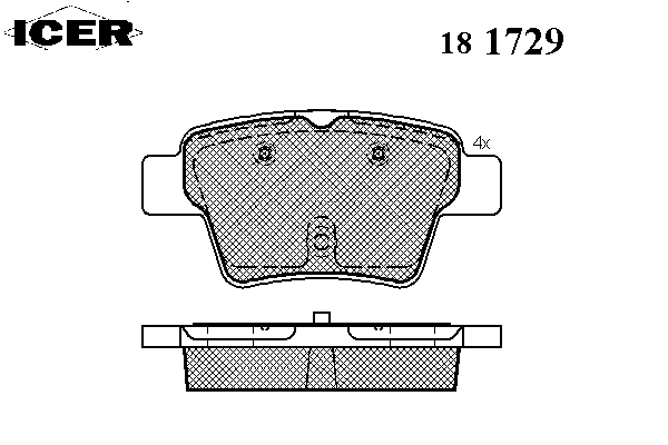 Тормозные колодки ICER 181729