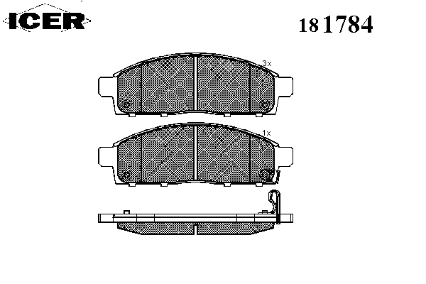 Тормозные колодки ICER 181784