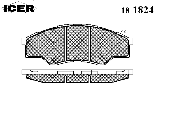 Тормозные колодки ICER 181824