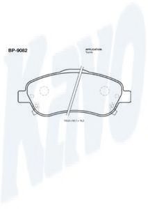 Тормозные колодки KAVO PARTS BP-9082