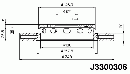 Тормозной диск NIPPARTS J3300306