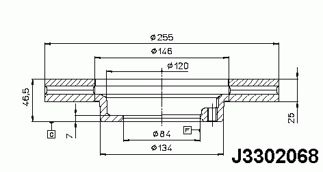Тормозной диск NIPPARTS J3302068