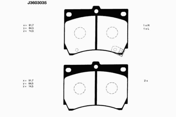 Тормозные колодки NIPPARTS J3603035