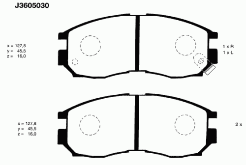 Тормозные колодки NIPPARTS J3605030