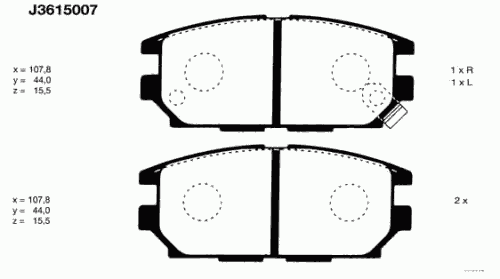 Тормозные колодки NIPPARTS J3615007