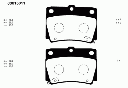 Тормозные колодки NIPPARTS J3615011