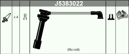 Комплект высоковольтных проводов NIPPARTS J5383022