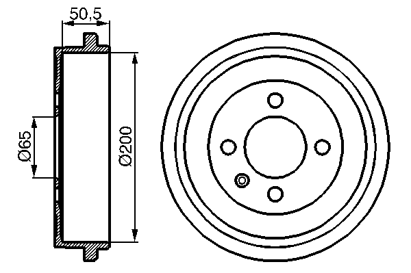 Тормозной барабан BOSCH 0 986 477 106