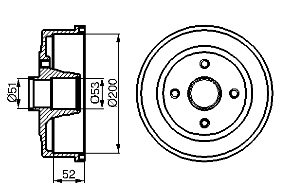 Тормозной барабан BOSCH 0 986 477 135