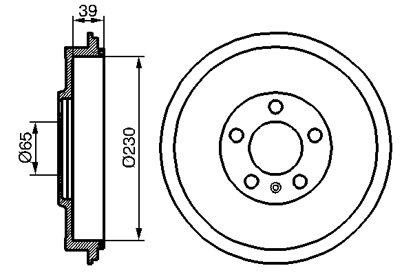 Тормозной барабан BOSCH 0 986 477 152