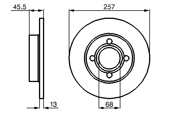 Тормозной диск BOSCH 0 986 478 016
