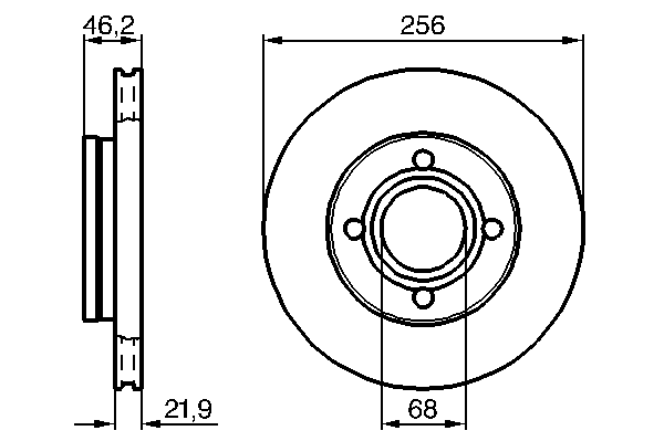 Тормозной диск BOSCH 0 986 478 018