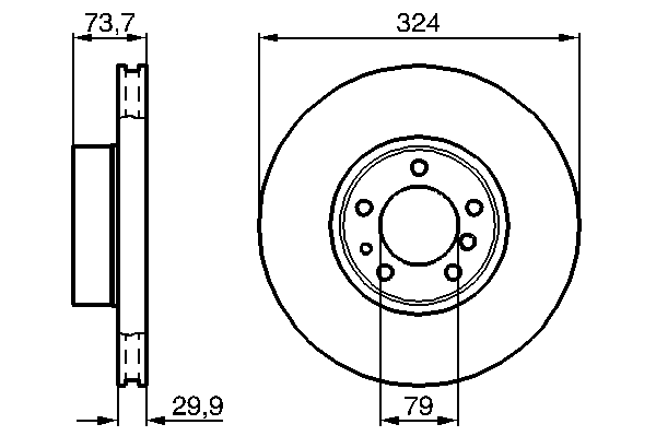 Тормозной диск BOSCH 0 986 478 024