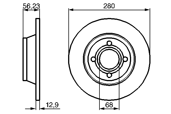 Тормозной диск BOSCH 0 986 478 131