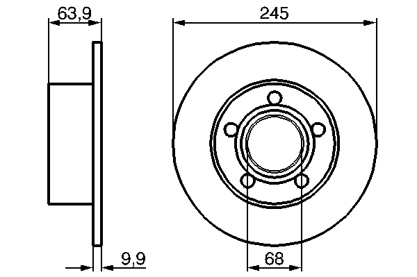 Тормозной диск BOSCH 0 986 478 132