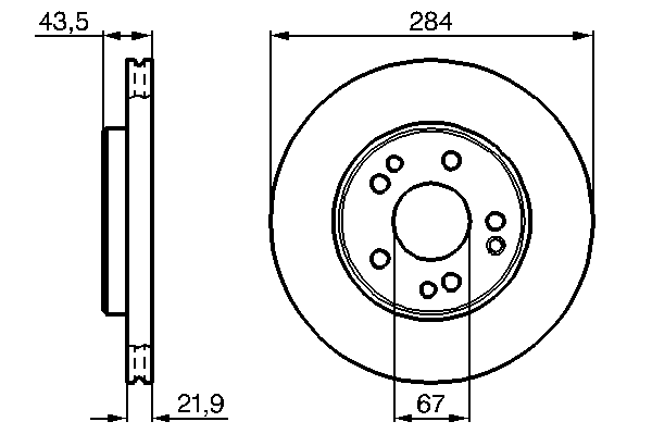 Тормозной диск BOSCH 0 986 478 186