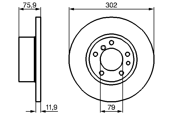 Тормозной диск BOSCH 0 986 478 319