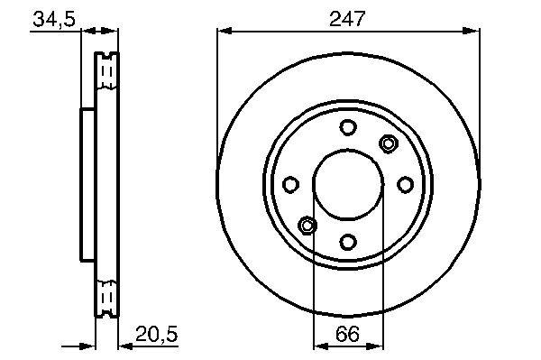 Тормозной диск BOSCH 0 986 478 370