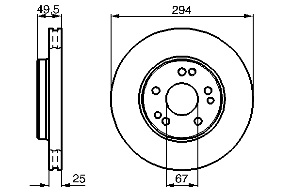 Тормозной диск BOSCH 0 986 478 428