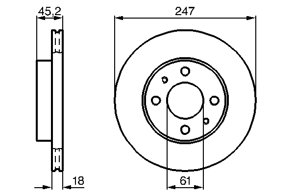 Тормозной диск BOSCH 0 986 478 459