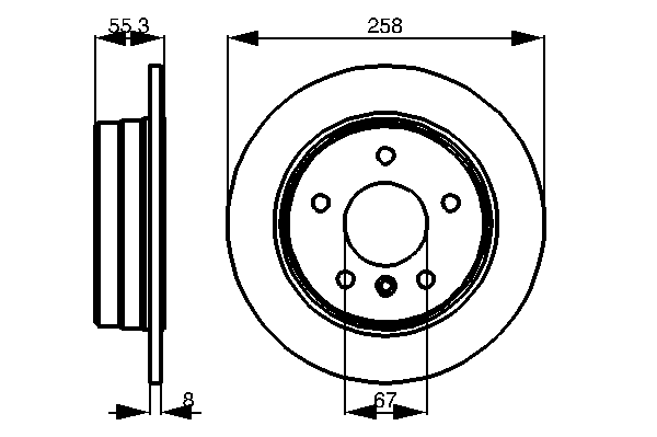 Тормозной диск BOSCH 0 986 478 475