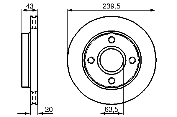 Тормозной диск BOSCH 0 986 478 502