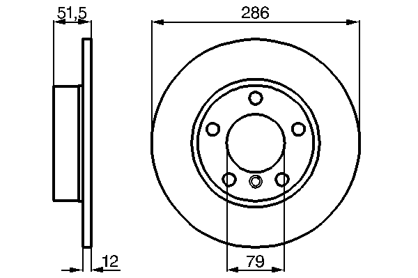 Тормозной диск BOSCH 0 986 478 511