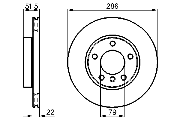 Тормозной диск BOSCH 0 986 478 513