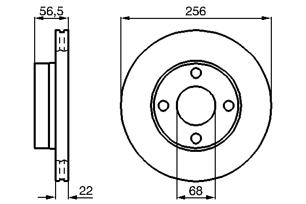 Тормозной диск BOSCH 0 986 478 550