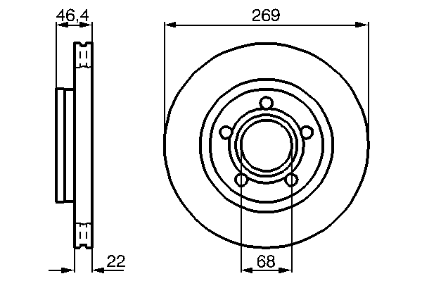 Тормозной диск BOSCH 0 986 478 574