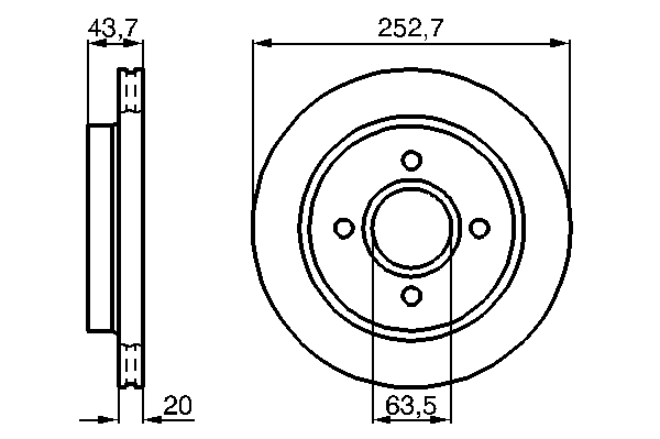 Тормозной диск BOSCH 0 986 478 605