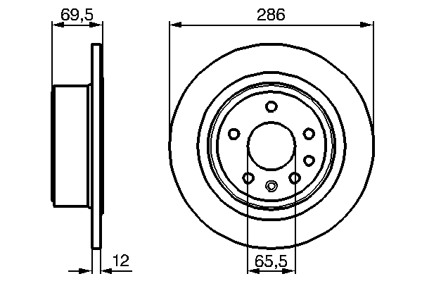 Тормозной диск BOSCH 0 986 478 609