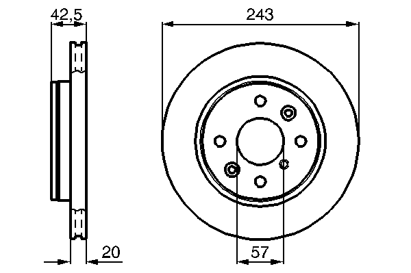 Тормозной диск BOSCH 0 986 478 659