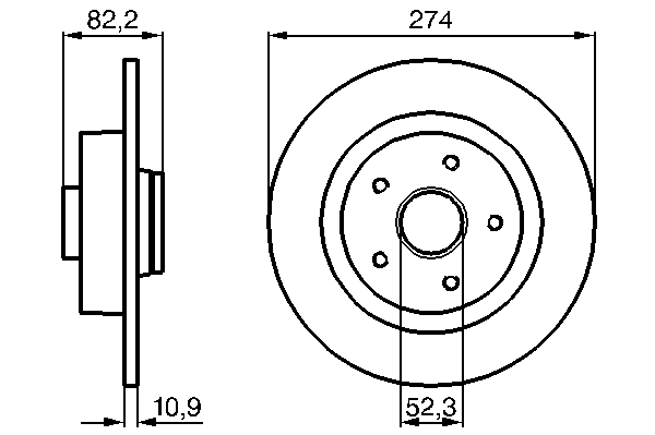 Тормозной диск BOSCH 0 986 478 744