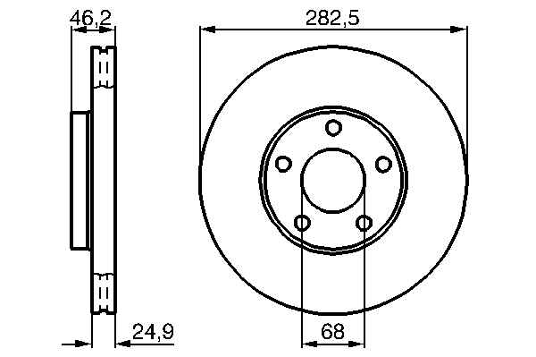Тормозной диск BOSCH 0 986 478 872