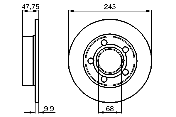 Тормозной диск BOSCH 0 986 478 888