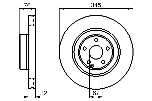 Тормозной диск BOSCH 0 986 478 964