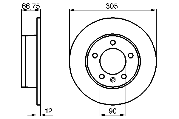 Тормозной диск BOSCH 0 986 478 970