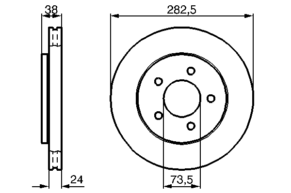 Тормозной диск BOSCH 0 986 478 983