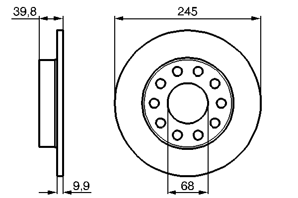 Тормозной диск BOSCH 0 986 478 986