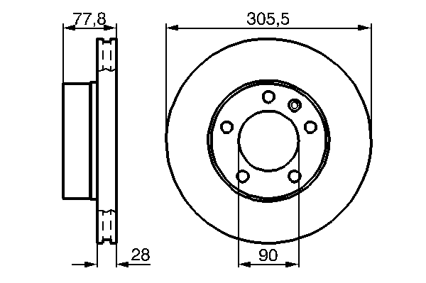 Тормозной диск BOSCH 0 986 479 001