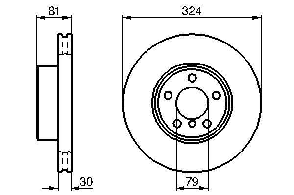 Тормозной диск BOSCH 0 986 479 002